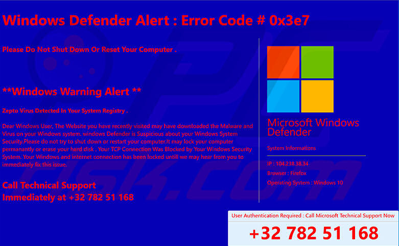 Falsche Fehlermeldung: Error Code 0x3e7 Windows Defender Alert